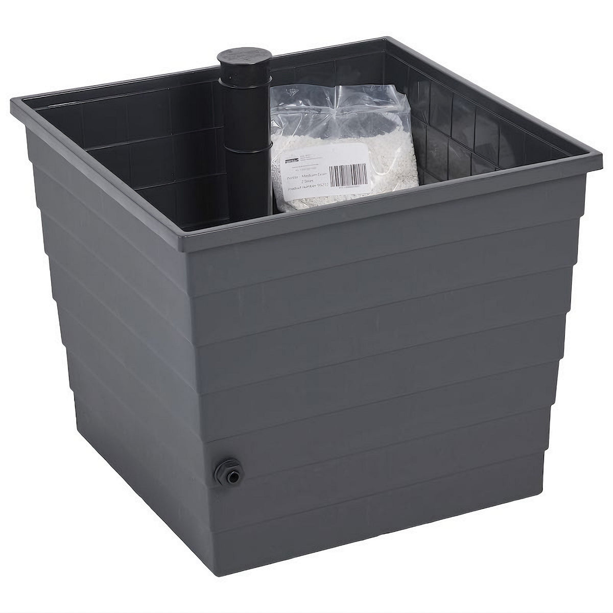 WaterUps wicking Square Planter in Monument Grey